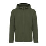 Iqoniq Makalu miesten softshell takki r-polyesteristä logolla