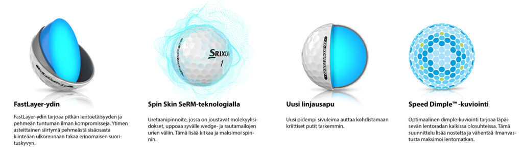 Srixon Q-Star golfpallot omalla logolla painettuna