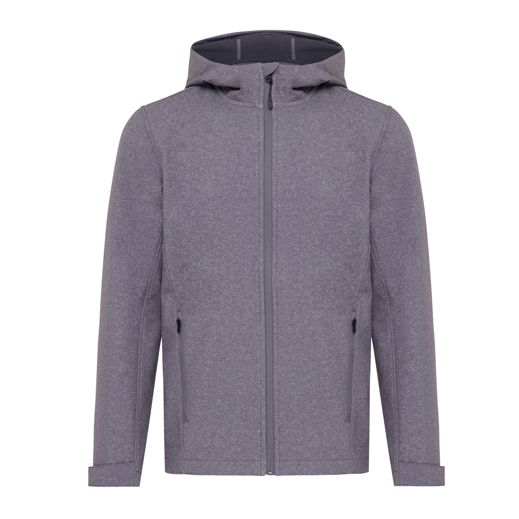Iqoniq Makalu miesten softshell takki r-polyesteristä logolla