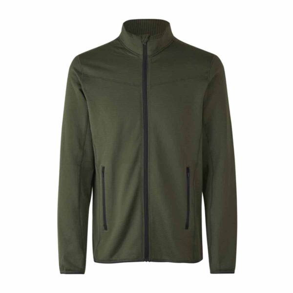 ID 0840 Cardigan stretch comfort fleecetakki omalla logolla