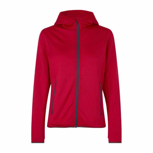 ID 0840 Cardigan stretch comfort fleecetakki omalla logolla
