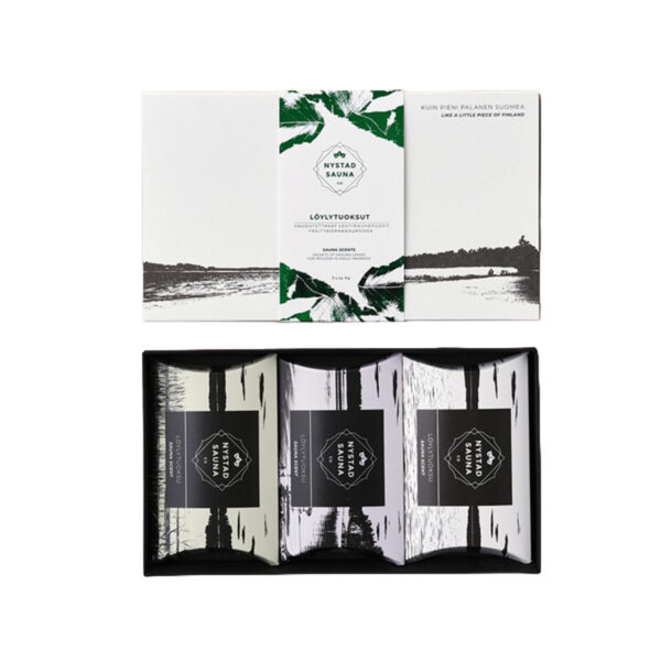 Nystad sauna löylytuoksu lahjapakkaus omalla logolla