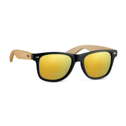 California aurinkolasit Yellow omalla logolla painettuna